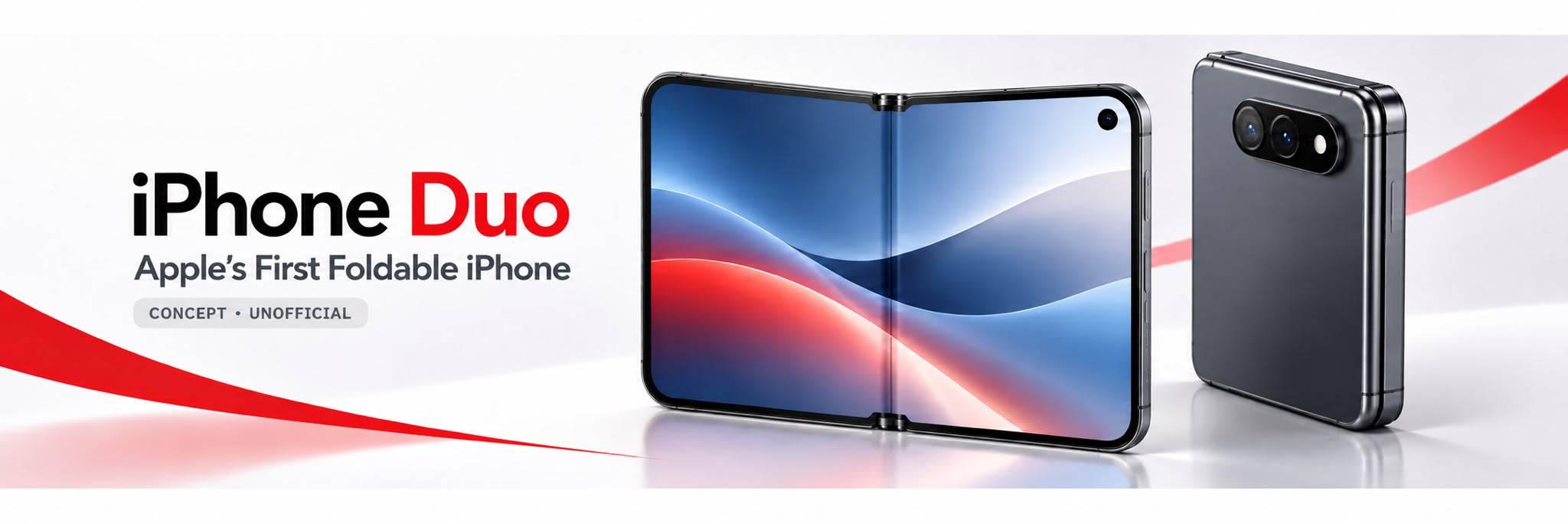 Apple iPhone Duo foldable iPhone open and closed